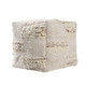 LR Home Geoblend Pouf 32460 Ivory Natural Pouf