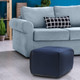 LR Home Zion 34033 Insignia Blue Pouf