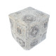 LR Home Vienna 34235 Light Gray Ivory Pouf