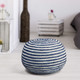 LR Home Serena 99701 Blue White Pouf