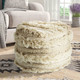 LR Home Astrid 99715 Ivory Pouf