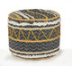 LR Home Enigma 99767 Black Yellow Pouf
