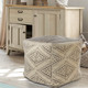 LR Home Pacifica 99770 Gray Beige Pouf