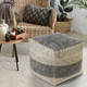 LR Home Pacifica 99771 Gray Beige Pouf