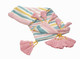 LR Home Sundry 80182 Cream Pink Blue Yellow Throw