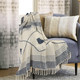 LR Home Arizona 80187 Blue White Throw