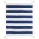 LR Home Marlin 80217 Navy Blue White Throw