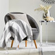 LR Home Marlin 80219 Light Gray White Throw