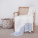 LR Home Siya 80411 Blue Ivory Throw