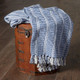 LR Home Ridgeline 81179 Royal Blue White Throw