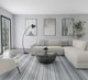 Feizy Aberdeen T8012 Gray White Area Rug