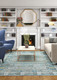 Couristan Siena 3228 0430 Tessera Blue Gold Steel Rug