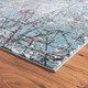 LR Home Impulse 81854 Blue Silver White Fuchsia Rug