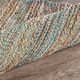 LR Home Natural Fiber 03314 Tan Teal Gray Rug