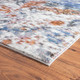LR Home Nimbus 81831 Dark Blue Copper White Gray Rug