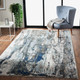 LR Home Revolution 81802 Navy Blue Gray White Rug