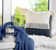LR Home Carnival 07660 Denim Blue Off-White Pillow