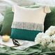 LR Home Carnival 07661 Emerald Green Off-White Pillow