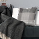 LR Home Drew 07622 Dark Gray Light Gray White Pink Pillow