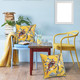 LR Home Dynasty 07494 Yellow Multi Pillow