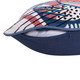 LR Home Gaia 08095 Coral Red Ensign Blue Pillow