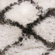 LR Home Shag 07753 Black White Pillow