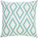 LR Home Vivian 07878 Aqua Blue Off-White Pillow