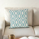 LR Home Vivian 07878 Aqua Blue Off-White Pillow