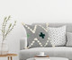 LR Home Zeal 07715 Gray Black White Hunter Green Foam Green Pillow