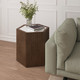 LR Home Sylvia 03817 Brown  White Side Table