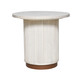 LR Home Modena 03508 Distressed White Bronze Side Table