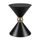LR Home Hermes 99795 Black Gold Side Table