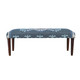 LR Home Plush 46120 Blue Ivory Accent Bench