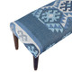 LR Home Plush 46120 Blue Ivory Accent Bench