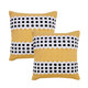 LR Home Lorena 07789 Yellow Black White Pillow
