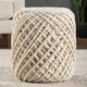 Jaipur Scandinavia Pouf SCP18 Ivory White Pouf