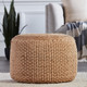 Jaipur Saba SAA21 Tan Beige Pouf
