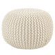 Jaipur Spectrum Rays SMR01 Ivory White Pouf