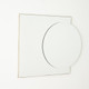 Global Views Mila Square Circle Mirror-Brushed Brass Mirror
