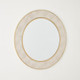 Global Views Rabson Mirror-Faux Shagreen Gold Cream Mirror