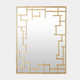 Global Views Jasmine Wall Mirror-Gold Leaf Mirror