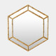 Global Views Sara Bamboo Hexagon Mirror-Gold Leaf Mirror