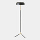 Global Views Carson Dome Black Brass Floor Lamp