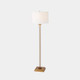Global Views Franklin Glass Tube Antique Brass Floor Lamp
