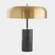 Global Views Carly Dome Gold Black Accent Table Lamp