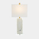Global Views Stalwart Marble Crystal White Accent Table Lamp