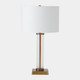 Global Views Franklin Glass Tube Antique Brass Accent Table Lamp