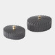 Global Views Milena Oval Black with Gold Knob Box