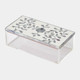Global Views Lacey Inlay Box Rectangle Gray Cream Box