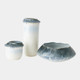 Global Views Aiden Etched Blue Rimed Planter